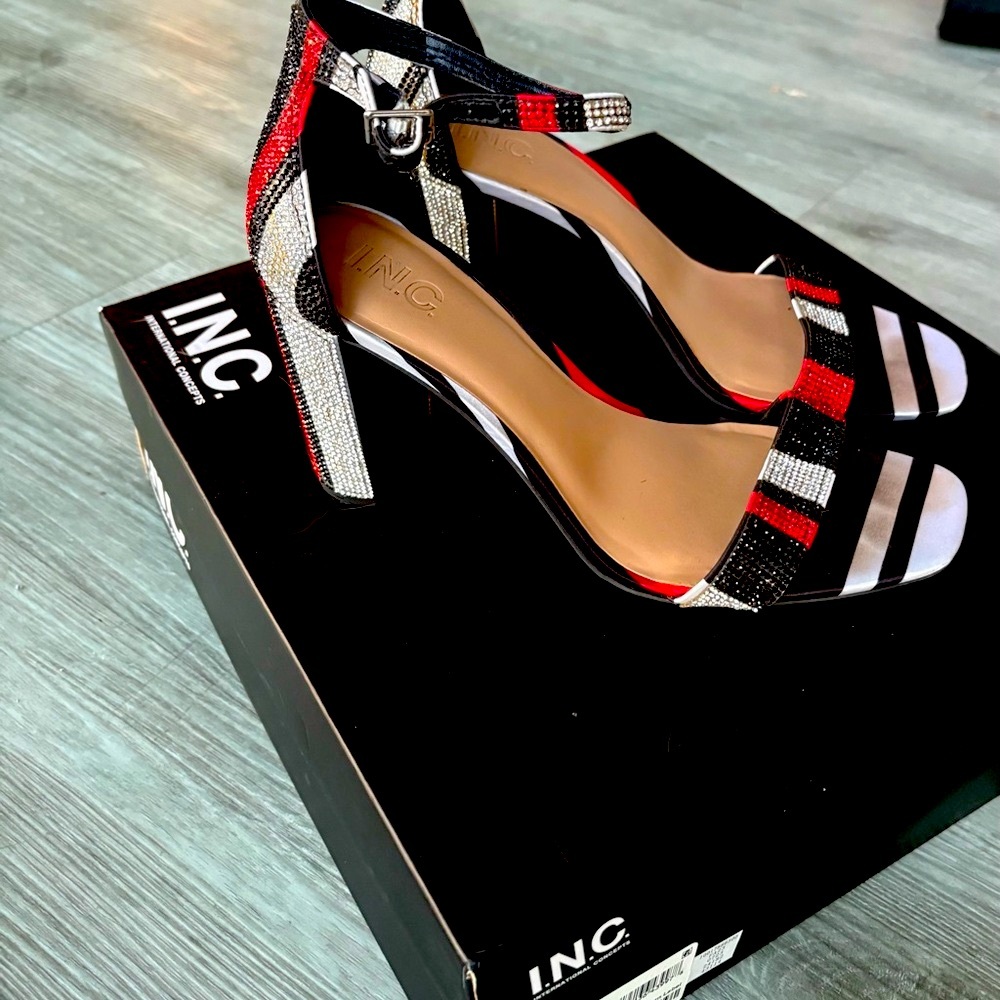 INC International Concepts Black and Red Heels